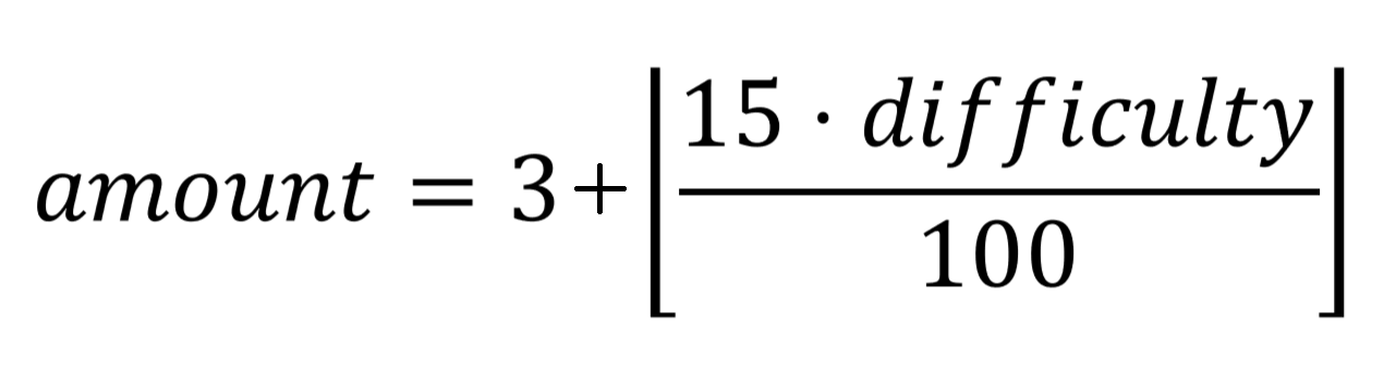 Amount formula